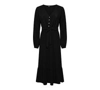 ONLY Women's Onlnova Life VIS Amy Long Dress Solid, Black, M