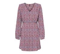 ONLY Women's Onlnova Life Vis L/S Monica Dress, Red Orange/AOP:591 Soul, M