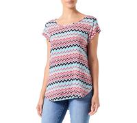 ONLY Women's Onlnova Life Vis S/S Top AOP Short-Sleeved Blouse, Pink, 10