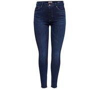ONLY Women's Onlpaola Hw Sk Dnm Jeans Azgz878 Noos, Dark Blue Denim, XL / 30