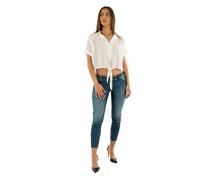 ONLY Women's Onlpaula Life S/S Tie Shirt WVN Noos Blouse, White, S