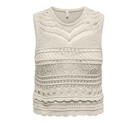 ONLY Women's Onlpaula SL O-Neck Top KNT, Birch, XS