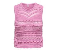 ONLY Women's Onlpaula SL O-Neck Top KNT, Fuchsia Pink, XS