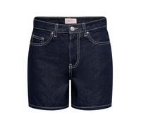 ONLY Women's Onlphine DNM Noos Regular fit Shorts with Button Closure and Front Pockets, Dark Denim Blue, M