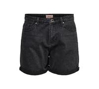 ONLY Women's Onlphine Life Shorts Bb Mas0003, Black Denim, M