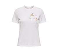 ONLY Women's Onlpolli Life Reg S/S Pocket Top Box JRS, Bright White, M