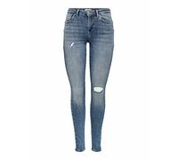 ONLY Women's Onlpower Life Mid Push Sk Dt Rea264 Noos Jeans, Medium Blue Denim, XL/30
