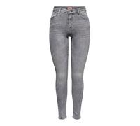 ONLY Women's Onlpower Mid Push Up Sk Azg937 Noos Jeans, Grey Denim, S / 34L