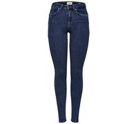 ONLY Women's Onlpower Mid Push Up Rea3223 Noos Skinny Jeans, Blue (Dark Blue Denim), L/30