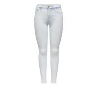 ONLY Women's Onlpower Mid Waist Sk Push Up DNM Tai Jeans, Light Blue Bleached Denim, M / 30L