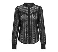 ONLY Women's Onlreba Lace L/S Shirt WVN Noos Long Sleeve Blouse, Black, L