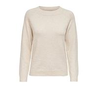 ONLY Women's ONLRICA Life L/S Pullover KNT NOOS Sweater, Birch/Detail:W. Melange, S