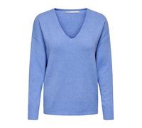 ONLY Women's Onlrica Life L/S V-Neck Jumper KNT Noos Knitted, Provence/Detail: Melange, XL