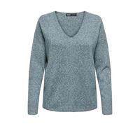 ONLY Women's Onlrica Life L/S V-Neck Jumper KNT Noos Sweater, Sea Moss/Detail: w. Melange, S