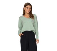 ONLY Women's Onlrica Life L/S V-Neck Jumper KNT Noos Sweater, Subtle Green/Detail:Melange, S