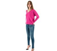 ONLY Women's ONLRICA Life L/S V-Neck PULLO KNT NOOS Pullover Sweater, Raspberry Rose/Detail:Melange, S