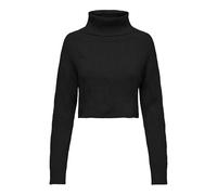 ONLY Women's Onlrio Life Ls Cable Rollneck KNT Sweater, Black, S