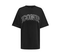 ONLY Women's Onlriri S/S Stones Top Box JRS T-Shirt, Black/Print: Iconic, S