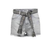 ONLY Women's Onlrobyn Ex Hw St Vintage DNM Shorts, Light Grey Denim, S