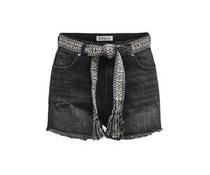 ONLY Women's Onlrobyn Ex Hw St Vintage DNM Shorts, Washed Black, L