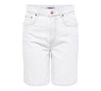 ONLY Women's Onlrobyn Hw Long Shorts DNM PIM Oy, White (White Denim), S