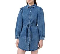 ONLY Women's Onlrocco Stretch Ls DNM Belt Dress, Blue, XL