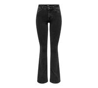 ONLY Women's Onlrose Reg Sweet Flared DNM Bj571 Jeans, Washed Black, M / 32L