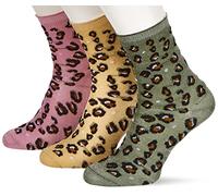 ONLY Women's Onlsandra Jaquard Sparkle Sock 3-Pack, Dawn Pink, One Size