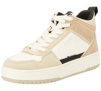 ONLY Women's Onlsaphire-2 Pu High Noos Trainers, Beige Detail Black, 4 UK