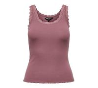 Onlsara Sharai Lace Tank Top JRS Noos, Rose Brown., XS