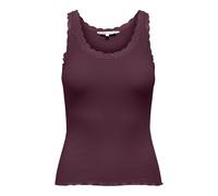ONLY Women's Onlsara Sharai Life JRS Noos Basic Sleeveless Tank top with Scoop Neck and lace Detail