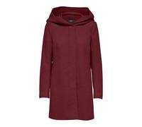ONLY Women's Onlsedona Light Coat OTW Noos Midi Hood, Cabernet, M