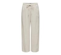 ONLY Women's Onlsiesta Mw Pull-Up Linen Bl Pant PNT Fabric Trousers, Gray, M / 32L