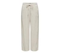 ONLY Women's Onlsiesta Mw Pull-Up Linen Bl Pant PNT Fabric Trousers, Moonbeam, L / 32L