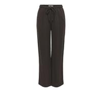 ONLY Womens Onlsiesta Mw Pull-up Linen Bl PNT Noos Straight Cut Basic Trousers with Medium Waist, Black Coffee, XS / 32L UK