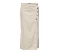 ONLY Women's Onlsilla Hw Long Slit Skirt PNT, Ecru, S