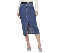 ONLY Women's Onlsiri Front Slit Skirt DNM Gua Noos Denim, Blue, M