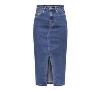 ONLY Women's Onlsiri Front Slit Skirt DNM Gua Noos, Medium Blue (Medium Blue Denim), S