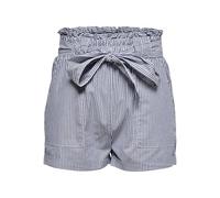 ONLY Women's ONLSMILLA BELT SHORTS NOOS Shorts, Medium Blue Denim/Stripes:W/STRIPES, XXL