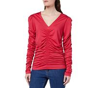 ONLY Women's Onlsofie L/S V-Neck Ruching Top JRS T-Shirt, Love Potion, S