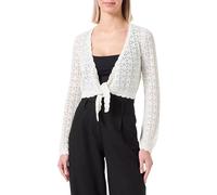 ONLY Women's Onlsola Life Ls Tie Cardigan KNT Sweater, Beige, L