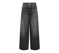 ONLY Women's Onlsonic Hw Wide Gr DNM Jeans Dot Cs Pants, Washed Black, 29W x 32L