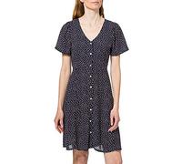 ONLY Women's Onlsonja Life S/S Dress Noos Wvn Dress, Night Sky/AOP:Dot W Macadamia, 10