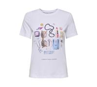 ONLY Women's Onlsonya Life Reg S/S Slit Top Box JRS, Bright White, M