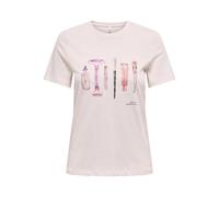 ONLY Women's Onlsonya Life Reg S/S Slit Top Box JRS, Mauve Chalk, S