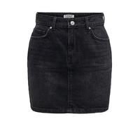 ONLY Women's Onlstella Short DNM Azg Noos Belt Loops Denim Skirt with Back Pockets, Washed Black, XXL
