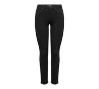 ONLY Women's Onlsui Mid Slim DNM Pimbox Jean Pants, Black, M / 34L