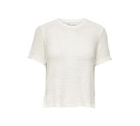 ONLY Women's Onlsunny S/S Nca KNT Pullover, Cloud Dancer, XS