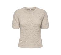 ONLY Women's Onlsunny S/S Structure Pullover KNT Onlsunny S/S Structure Pullover KNT (Pack of 1), Pumice Stone, XS