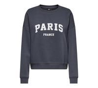 ONLY Women's Onlsweat Life L/S Crew O.Size State Noos Sweatshirt with Print, India Ink, M